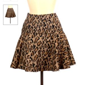 Free People cheetah skater skirt